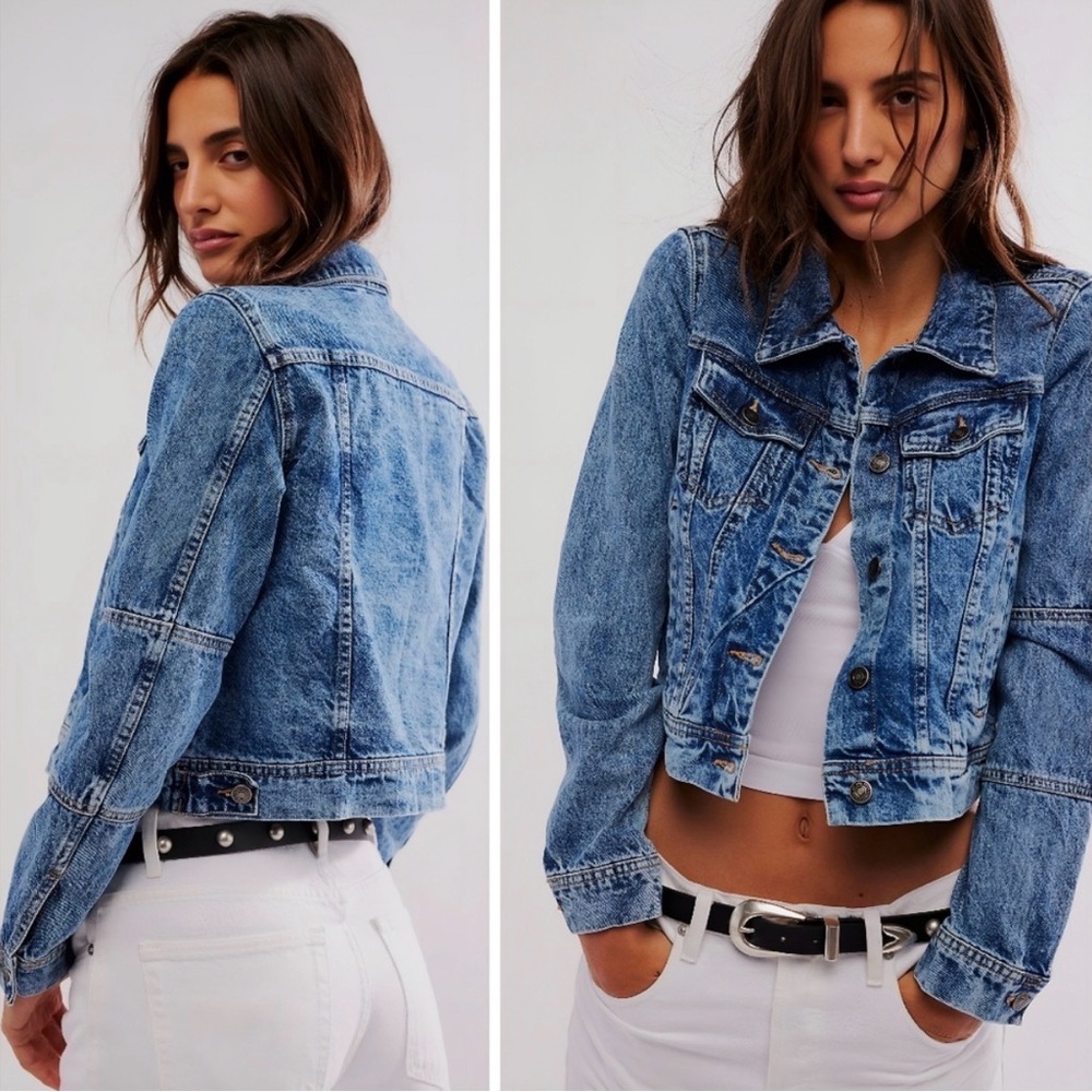 We the Free People Light Blue Rumor Denim Jacket
